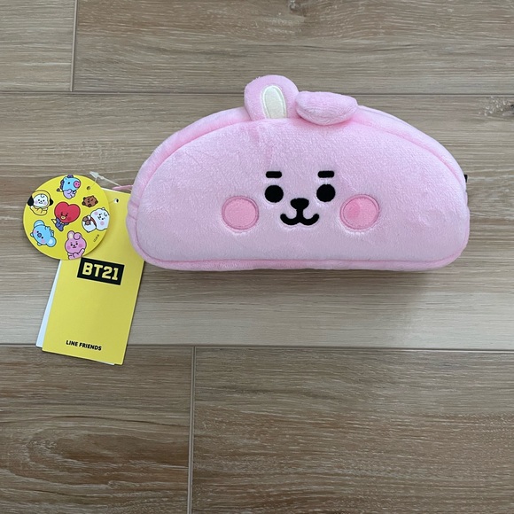 BT21 Handbags - BTS BT21 Line Friends Baby Cooky Plush Zippered Pencil Bag